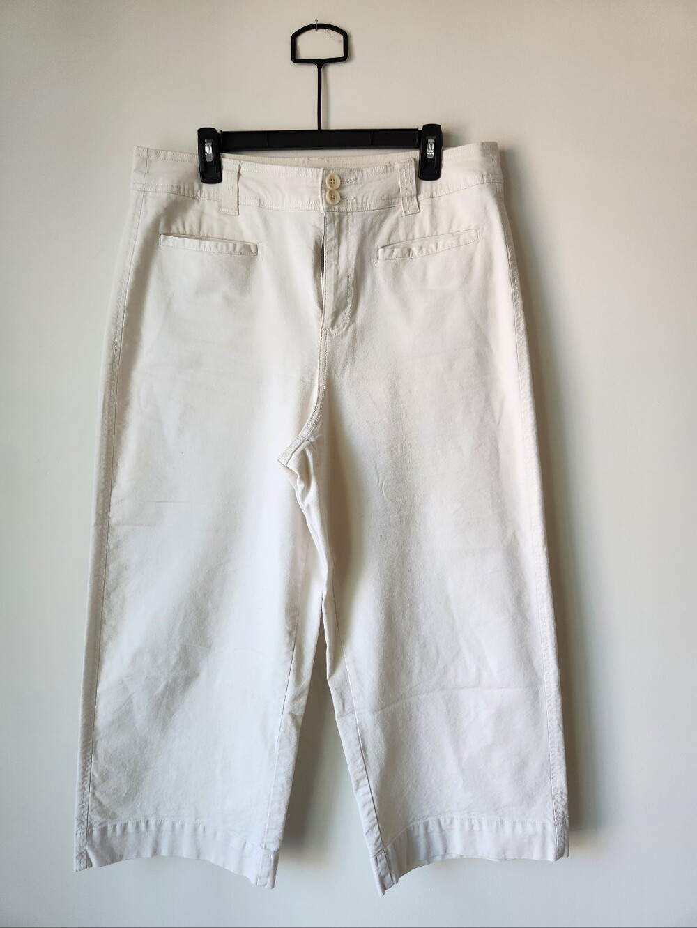 a new day Cream Wide Leg Crop Jeans - 12